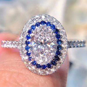 SILVER  Wedding Bridal Eterntiy Ring